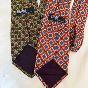 2 VINTAGE Polo Ralph Lauren 100% SILK ties - CLASSIC